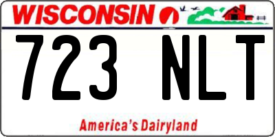 WI license plate 723NLT