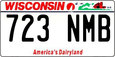 WI license plate 723NMB