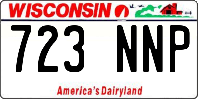 WI license plate 723NNP
