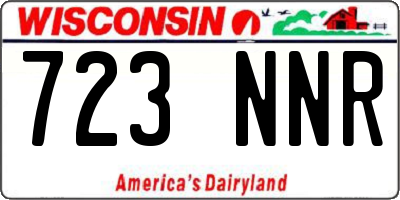 WI license plate 723NNR