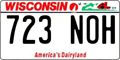 WI license plate 723NOH