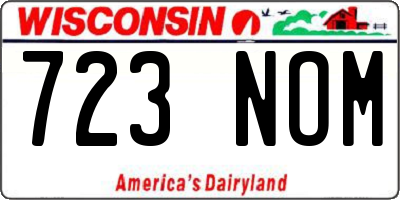 WI license plate 723NOM