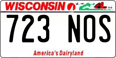 WI license plate 723NOS