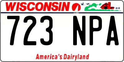 WI license plate 723NPA