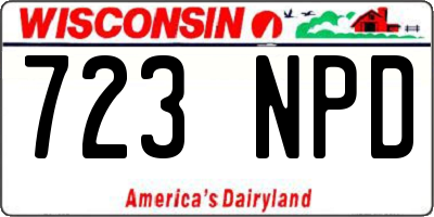 WI license plate 723NPD