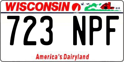WI license plate 723NPF