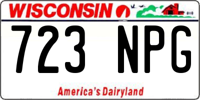 WI license plate 723NPG