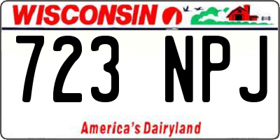 WI license plate 723NPJ