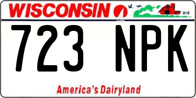 WI license plate 723NPK