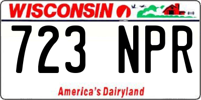 WI license plate 723NPR