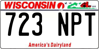 WI license plate 723NPT