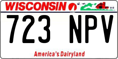 WI license plate 723NPV