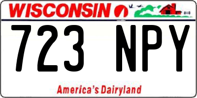 WI license plate 723NPY