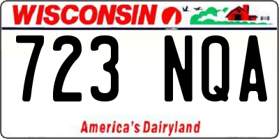 WI license plate 723NQA