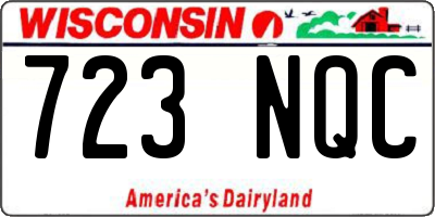 WI license plate 723NQC