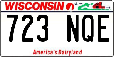 WI license plate 723NQE