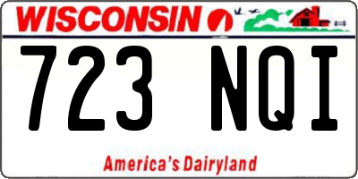 WI license plate 723NQI
