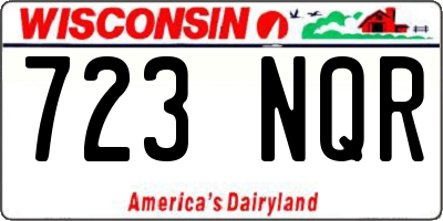 WI license plate 723NQR