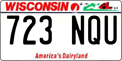 WI license plate 723NQU