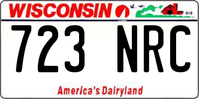 WI license plate 723NRC