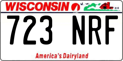 WI license plate 723NRF