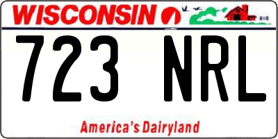 WI license plate 723NRL