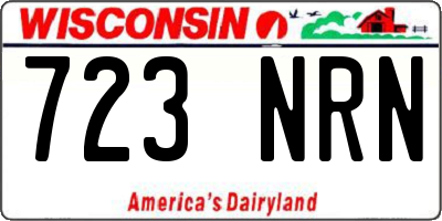 WI license plate 723NRN