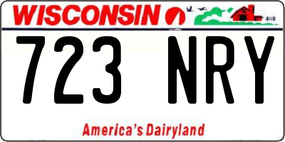 WI license plate 723NRY