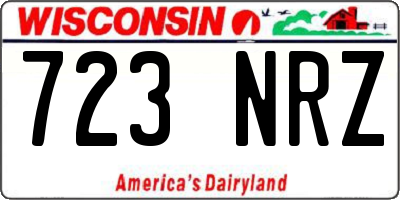 WI license plate 723NRZ