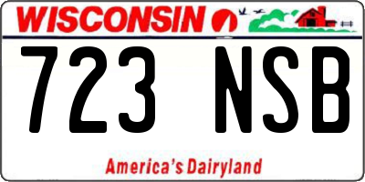 WI license plate 723NSB