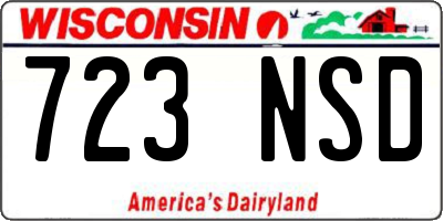 WI license plate 723NSD