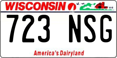 WI license plate 723NSG