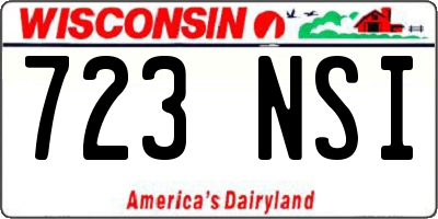 WI license plate 723NSI
