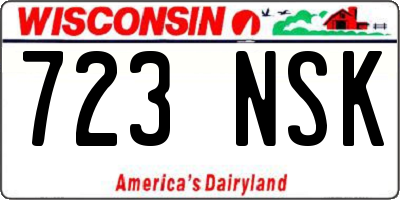 WI license plate 723NSK