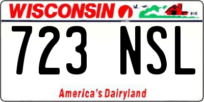 WI license plate 723NSL