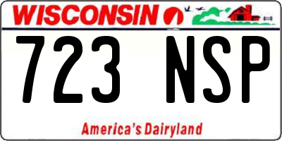 WI license plate 723NSP