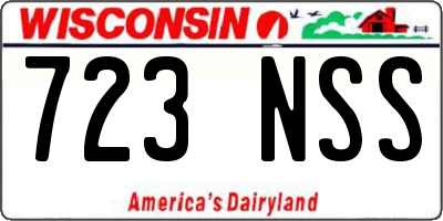 WI license plate 723NSS