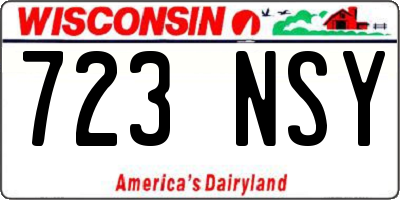 WI license plate 723NSY