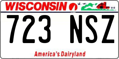 WI license plate 723NSZ