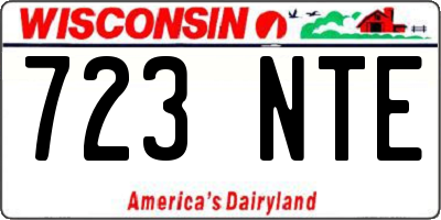WI license plate 723NTE