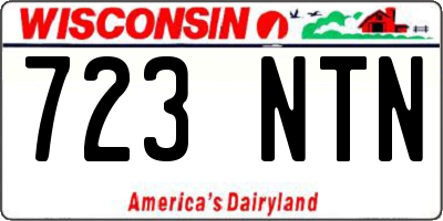 WI license plate 723NTN