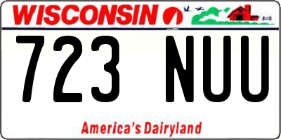 WI license plate 723NUU
