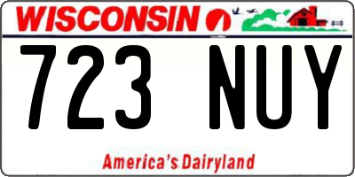 WI license plate 723NUY