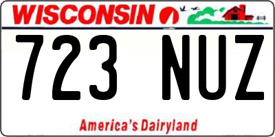WI license plate 723NUZ