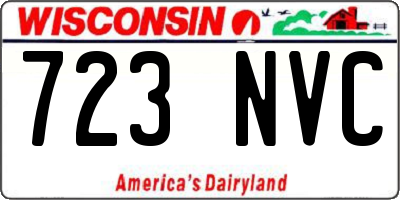 WI license plate 723NVC