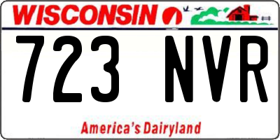 WI license plate 723NVR