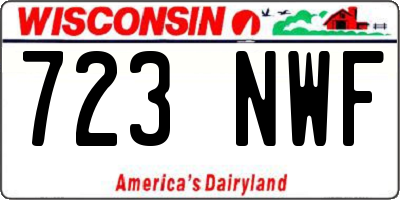 WI license plate 723NWF