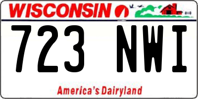WI license plate 723NWI