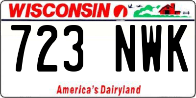 WI license plate 723NWK