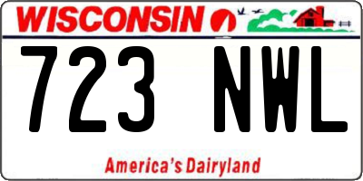 WI license plate 723NWL